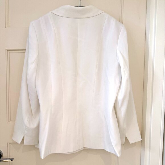 Size 16W - Kasper Pure White Suit Jacket Blazer - Picture 2 of 5